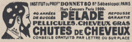 Chutes De Cheveux - 1936 Vintage Advertising - Pubblicit� Epoca - Werbung