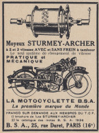 La Motocyclette B.S.A. - 1936 Vintage Advertising - Pubblicit� Epoca - Werbung