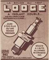 Bougie LODGE - 1936 Vintage Advertising - Pubblicit� Epoca - Werbung