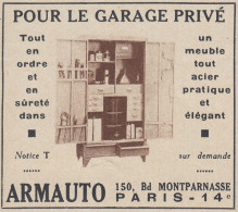 ARMAUTO Pour Le Garage Priv� - 1938 Vintage Advertising - Pubblicit� Epoca - Publicidad