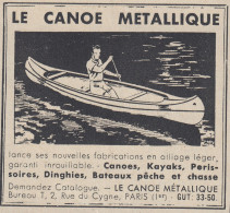 Le Canoe Metallique - 1938 Vintage Advertising - Pubblicit� Epoca - Werbung