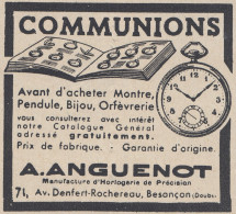 Montre ANGUENOT - 1938 Vintage Advertising - Pubblicit� Epoca - Publicidad