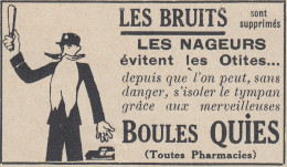 Boules QUIES - 1938 Vintage Advertising - Pubblicit� Epoca - Werbung