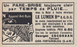 Pare-Brise Le Lumen - 1938 Vintage Advertising - Pubblicit� Epoca - Publicidad