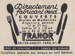 FRANOR Paris - 1938 Vintage Advertising - Pubblicit� Epoca - Reclame