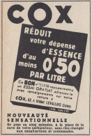 COX - Levallois - 1938 Vintage Advertising - Pubblicit� Epoca - Publicidad