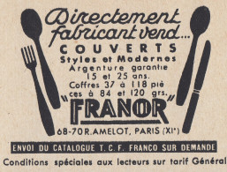 FRANOR Paris - 1938 Vintage Advertising - Pubblicit� Epoca - Publicidad