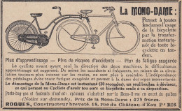 Bicyclette La Mono-Dame - 1924 Vintage Advertising - Pubblicit� Epoca - Reclame