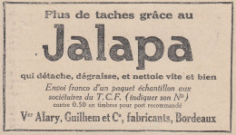 JALAPA - Alary Guilhem Et C. - Bordeaux  - 1924 Vintage Advertising - Publicidad