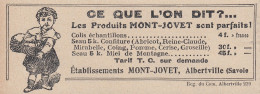 Confiture MONT-JOVET - 1924 Vintage Advertising - Pubblicit� Epoca - Publicidad