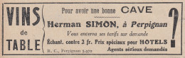 Vins De Table Herman Simon - 1924 Vintage Advertising - Pubblicit� Epoca - Werbung