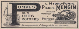 Hydro-Pompe Pierre Mengin - 1924 Vintage Advertising - Pubblicit� Epoca - Publicidad