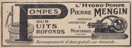 Hydro-Pompe Pierre Mengin - 1924 Vintage Advertising - Pubblicit� Epoca - Werbung