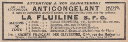 Anticongelant La Fluiline - 1924 Vintage Advertising - Pbblicit� Epoca - Werbung