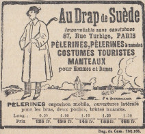 Imperm�able Au Drap De Suede - 1924 Vintage Advertising - Pubblicit� Epoca - Reclame