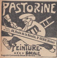 Peinture PASTORINE - 1924 Vintage Advertising - Pubblicit� Epoca - Advertising