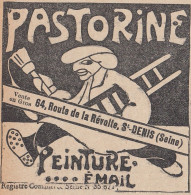 Peinture PASTORINE - 1924 Vintage Advertising - Pubblicit� Epoca - Advertising