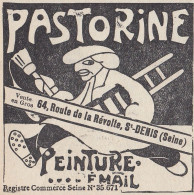 Peinture PASTORINE - 1924 Vintage Advertising - Pubblicit� Epoca - Werbung