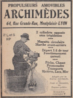 Propulseurs Amovibles ARCHIMEDES - 1924 Vintage Advertising - Pubblicit�  - Reclame