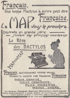 Machine � �crire MAP Fran�aise - 1924 Vintage Advertising - Pubblicit�  - Reclame