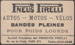 Pneus PIRELLI - 1920 Vintage Advertising - Pubblicit� Epoca - Advertising