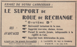 Support De Roue De Rechange Systeme D - 1920 Vintage Advertising - Reclame