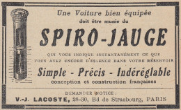 Spiro Jauge - 1920 Vintage Advertising - Pubblicit� Epoca - Werbung