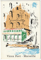 Petit Carton Publicitaire Auberge De La Rascasse Vieux Port Marseille (13) Gaston Landry Paluel ,Vanne Rouge Montigny - Werbung