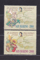 1990 San Marino Saint Marin SCOPERTA DELL'AMERICA, COLOMBO, DISCOVERY OF AMERICA Serie Di 2 Valori MNH** - Christoffel Columbus