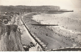 CPSM MERS LE TREPORT LA PLAGE DE MERS ET VUE VERS LE TREPORT - Le Treport