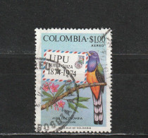 Colombie YT PA 580 Obl : Trogon à Queue Blanche - 1974 - Perroquets & Tropicaux