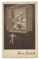 Buon Natale; Italia, Italy 1947; L' Angioletto Porta I Doni Nelle Case Dei Bambini; Fa Entrare Una Marionetta Arlecchino - Autres & Non Classés