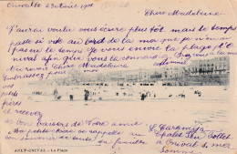 Ault Onival  La Plage Bien Voyagée Cachet De La Poste   1901 - Ault