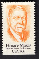 2030003033 1984 SCOTT 2095 (XX) POSTFRIS MINT NEVER HINGED - HORACE MOSES FOUNDER JUNIOR ACHIEVEMENT UNDER IMPERFORATED - Nuevos