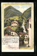 Künstler-AK Hallstatt, Ortspartie  - Other & Unclassified