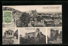 AK Mödling, Husarentempel, Schloss Liechtenstein, Burg, Gesamtansicht  - Other & Unclassified