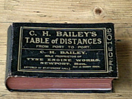 C.H. Bailey's Table Of Distances - Other & Unclassified