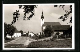 AK Neuhofen I. J., Strassenpartie Mit Kirche  - Autres & Non Classés