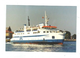 POSTCARD   SHIPPING  FERRY SCANDINAVIAN FERRY LINES MF CAROLA - Traghetti