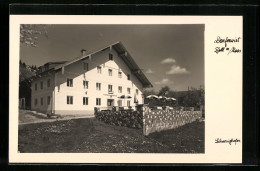 AK Zell A. Moos, Gasthaus Dorferwirt Mit Strasse Und Ummauerter Terrasse  - Other & Unclassified