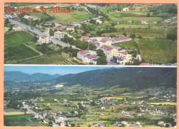 Ppgf/ CPSM Grand Format - Rare - ARDECHE - SAINT JULIEN EN SAINT ALBAN  - 2 VUES AÉRIENNES - Other & Unclassified