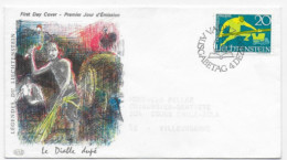 Enveloppe Premier Jour - Le Diable Dupé -Légende 1967 Liechtenstein -Ausgabetag  (circulé) - Used Stamps