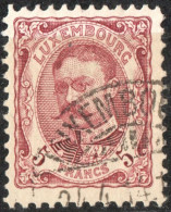 Luxemburg 1906, 5 Fr Adolf Perforated 11½ Cancelled - 1906 Wilhelm IV.