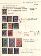 OCCUPAZIONE JUGOSLAVA  ISTRIA (POLA) 1945 Francobolli Di Italia Soprastampati - Catalogo N. 22/36 E N. 37/40. - Ocu. Yugoslava: Trieste