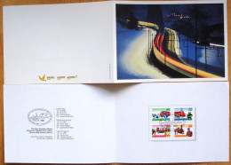 Schweiz Suisse 1997: PTT-Folder Neujahr Nouvel An New Year "Bahn Trains" Zu 909-912 Mi 1601-4 Yv 1529-32 & Sonderstempel - Trains