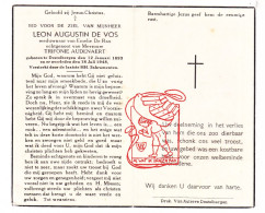 DP Leon Augustin De Vos ° Destelbergen 1893 † 1948 X Trifonie Audenaert - Devotion Images