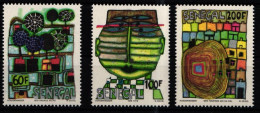 Senegal 705-707 Postfrisch Hundertwasser #NF704 - Sénégal (1960-...)