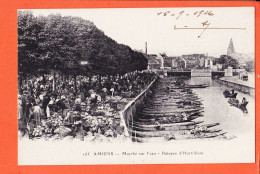 05125 / ⭐ ◉ AMIENS 80-Somme Marché Eau Bateaux Hortillions Hortillons 1916 ◉ Editeur CARON Photo - Amiens