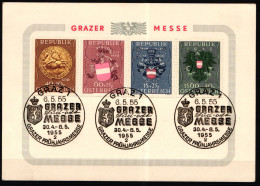 Österreich 937-940 Auf Karte Grazer Messe 1955 #NF800 - Andere & Zonder Classificatie