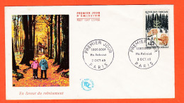 05205 ● FDC En Faveur Du REBOISEMENT 1.000.000 Hectares Reboisé Premier 1er Jour Emission PARIS 2 Octobre 1965 F.D.C - 1960-1969